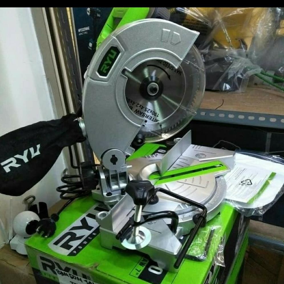 Miter Saw TEKIRO RYU  LOW WATT Mesin gergaji Kayu Alumunium Mitersaw