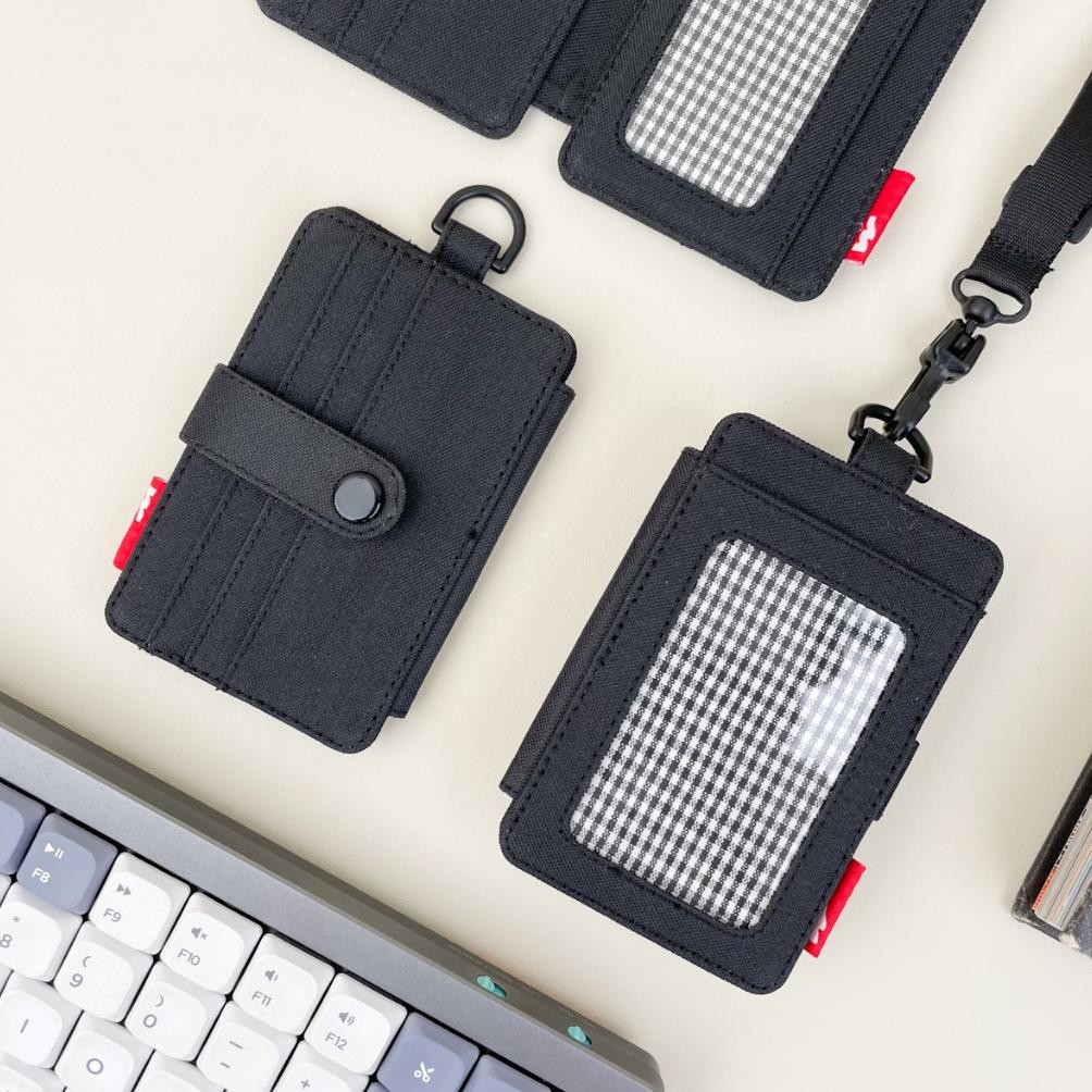 

READY STOK ID Card Holder Kain Nametag Gantung Dompet Kartu Kalung Pria Wanita Siap kirim