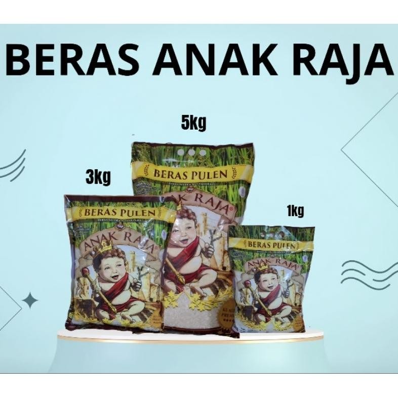 

READY STOCK Beras Anak Raja Premium Beras Pulen dan enak/5kg .3kg .1kg