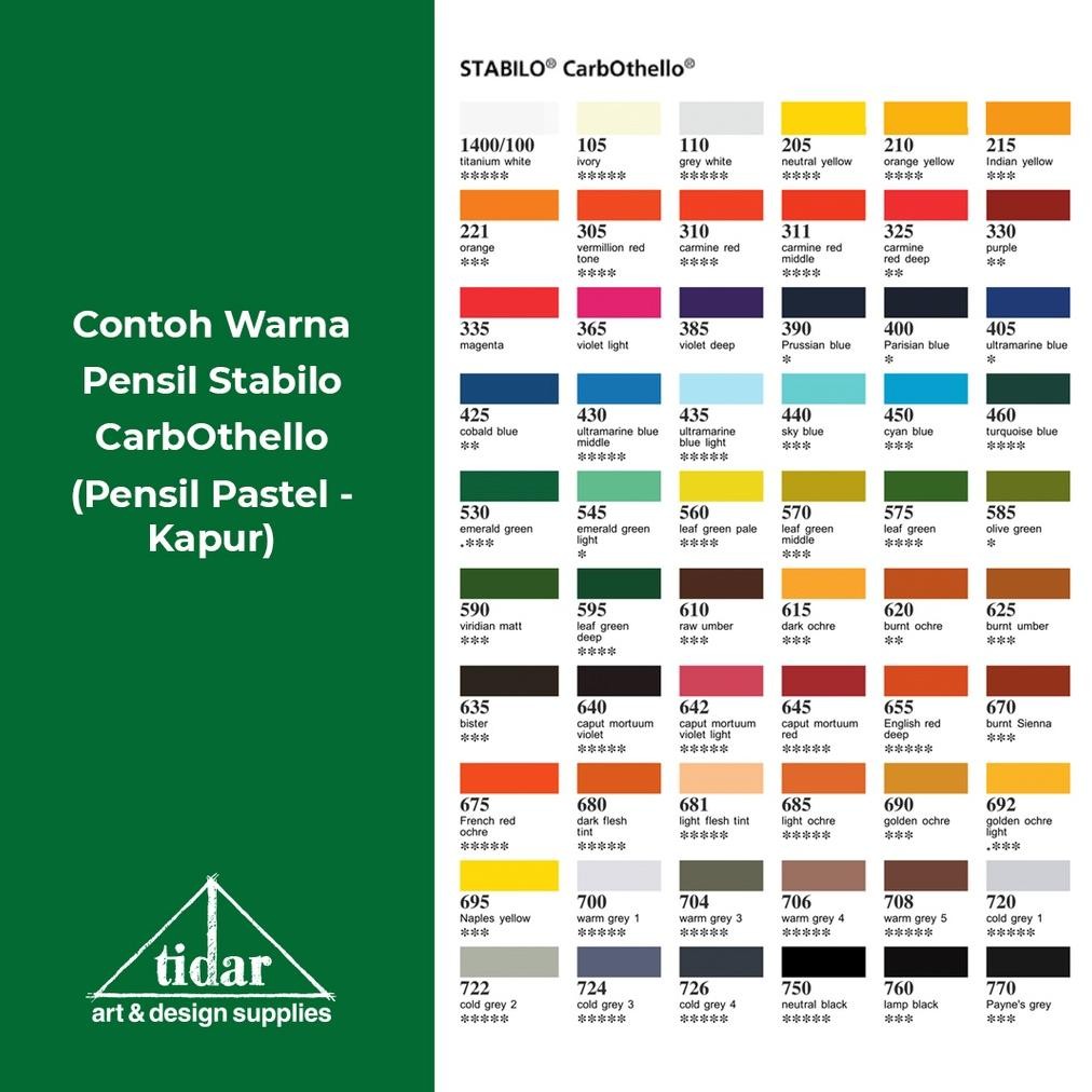 

Terlaris Stabilo Carbothello Chalk-Soft Pastel Colored Pencil - Pensil Charcoal Premium