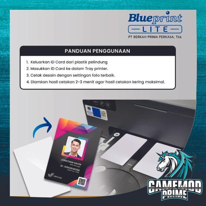 

PROMO Kartu Printable inkjet id card blueprint 8.6x5.4 760 micron/ Id card Inkjet Blueprint