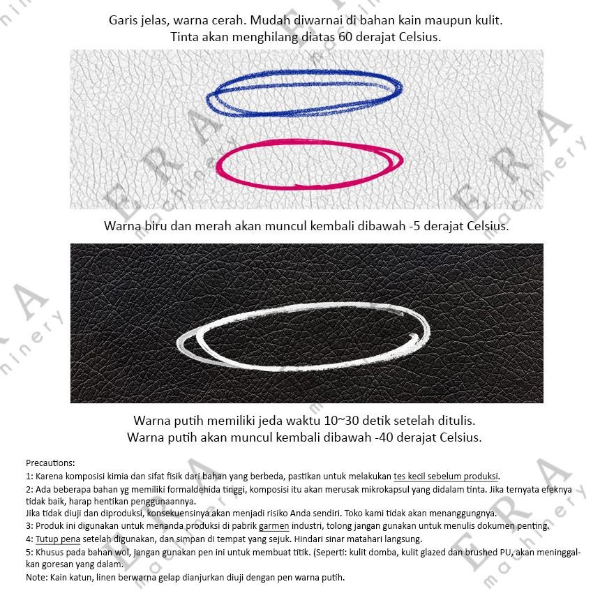 

Terbaru Pen Pola Penanda Bahan Kena Panas Hilang Heat Erasable Pen Hep Frixion Setrika Pola Jahit Pulpen Spidol Marker Kain Tekstil Kertas Kulit Premium