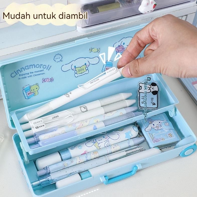 

Cod CodKotak Alat Tulis Berbentuk Kotak Troli Lucu Dengan Stiker Sanrio Lapisan Ganda Kotak Pensil Plastik Kapasitas Besar Hadiah Alat Tulis Siswa