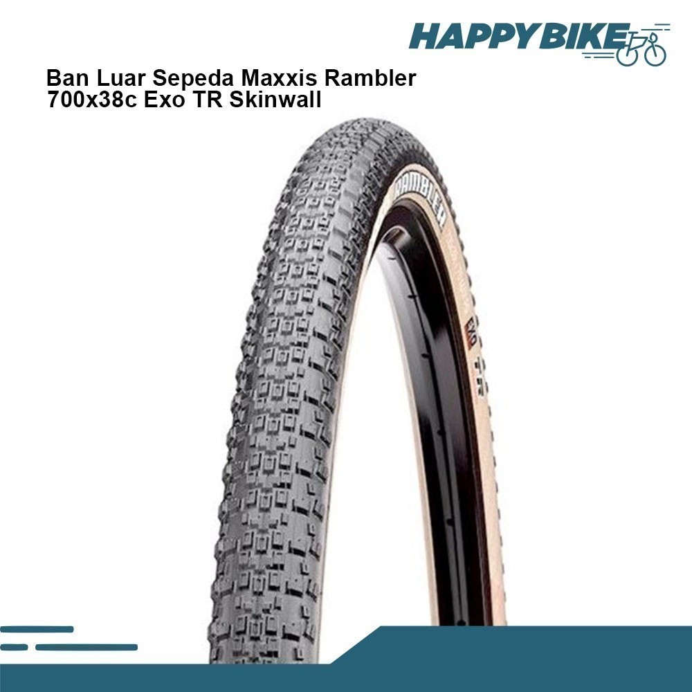 Maxxis Ban Luar Sepeda Rambler 700x38c Exo TR Skinwal Bicycle Outer Tires MTB Road Bike