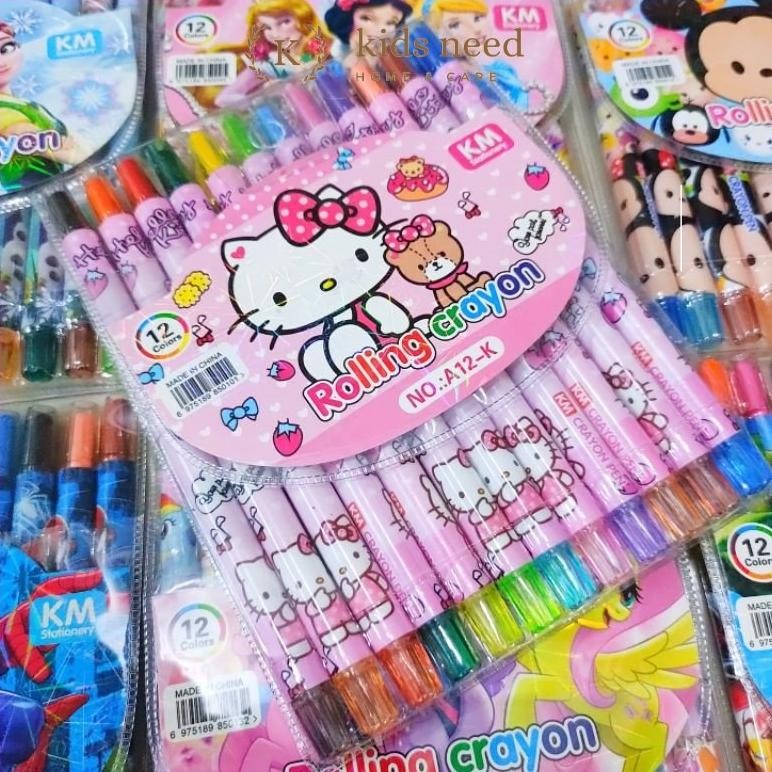 

Cod Krayon Putar Panjang 12 Warna /Crayon Putar Panjang 12 Warna/Rolling Crayon/Oil Pastel