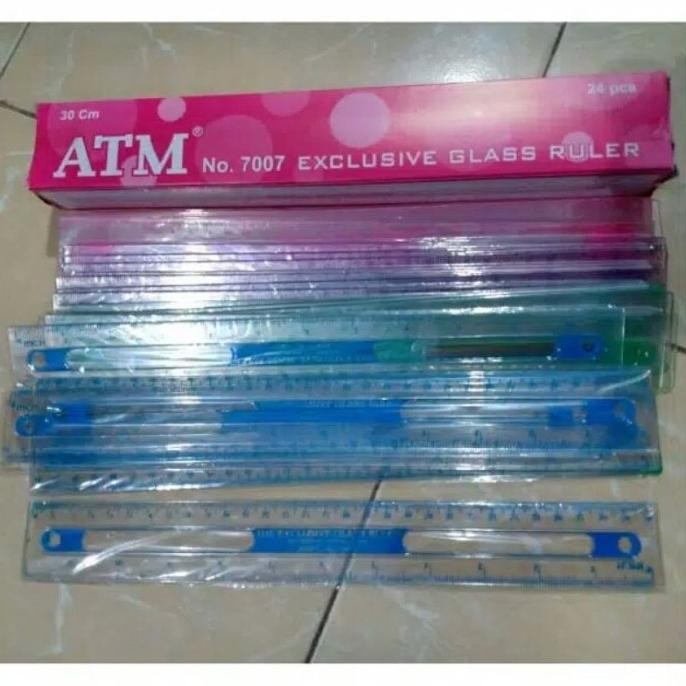 

Terjangkau Penggaris Atm 30 Cm Plastik Mika Isi 1 Box 24 Pcs / Penggaris Atm Bening Murah