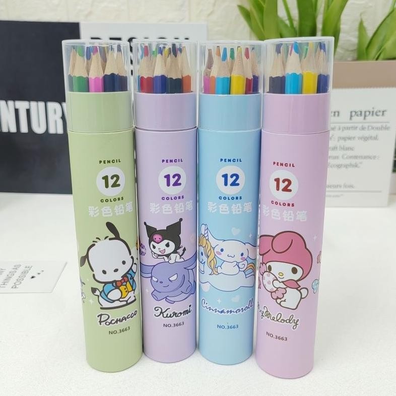 

New (12/24Warna) Pensil Warna Tabung / Pencil Warna Color Tube 12/24 Warna