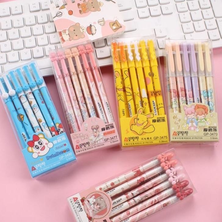 

Mudah Digunakan (12Pc) Pen Gel Bisa Dihapus / Pulpen Erasable / Bolpen Hapus Lucu Fancy Odemei
