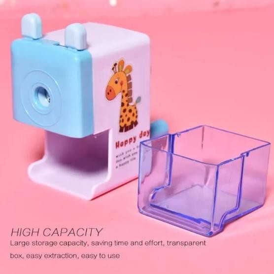 

Trendi Rautan Serutan Pensil Putar Gaya Kartun Sharpener Rautan Meja 4 Warna