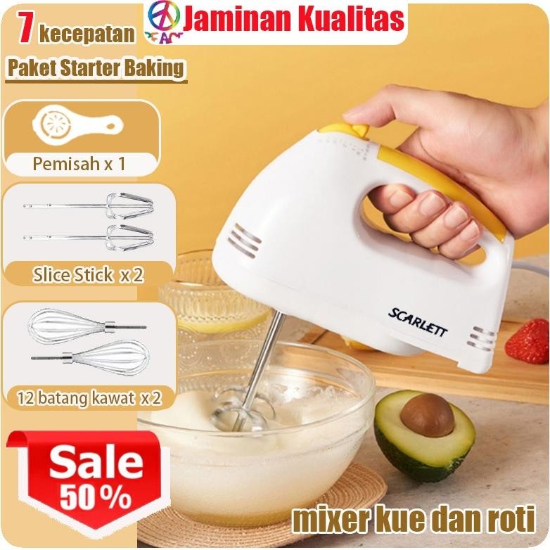 NEW Diskon waktu terbatasPengocok telur elektrik 7 kecepatan/mixer kue dan roti/mixer kue miyako/han