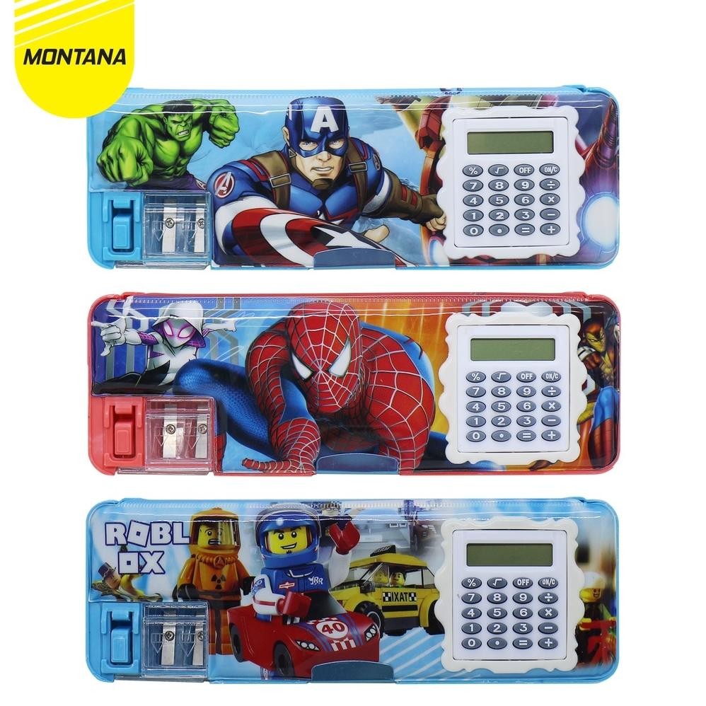 

Aman Montana Pencil Case Penco 102-1 | Kotak Pensil + Kalkulator