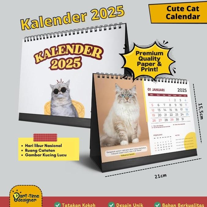 

DISKON Kalender Meja Tema Kucing Paw