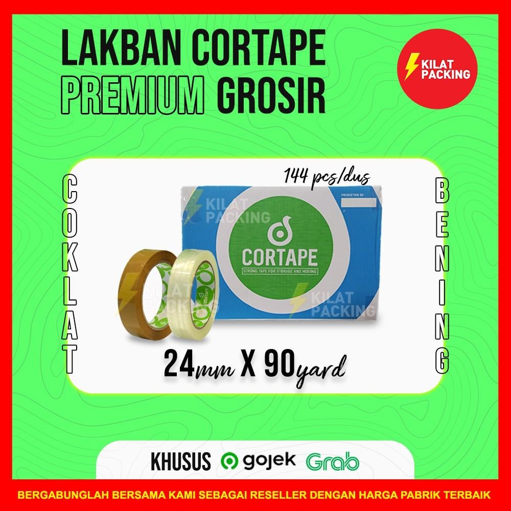 

Lakban Cortape Bening 24 Mm X 90 Yard Dus Ekonomis Termurah - Gojek/Grab