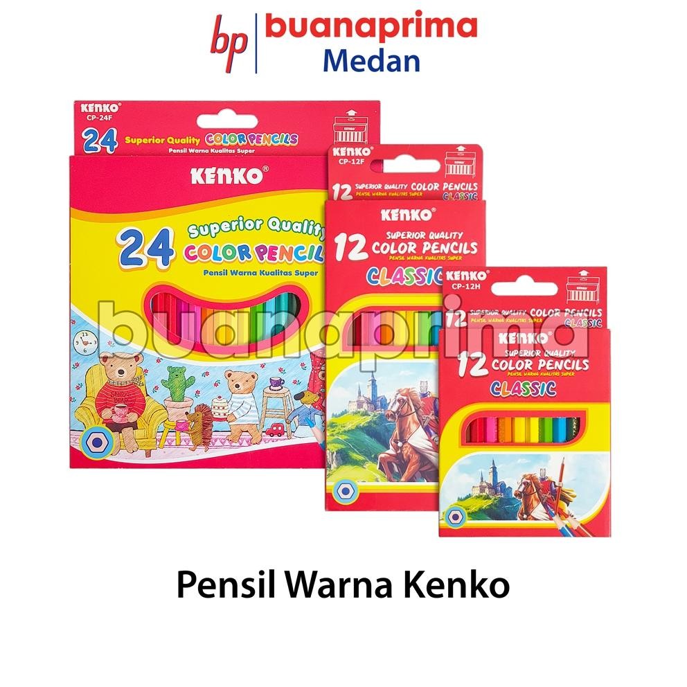 

Bermutu Pensil Warna Kenko 12 24 Warna Panjang Pendek Pencils Colour