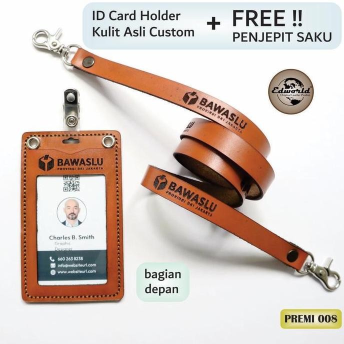 

SALE NAMETAG HOLDER CUSTOM + GRATIS PENJEPIT SAKU