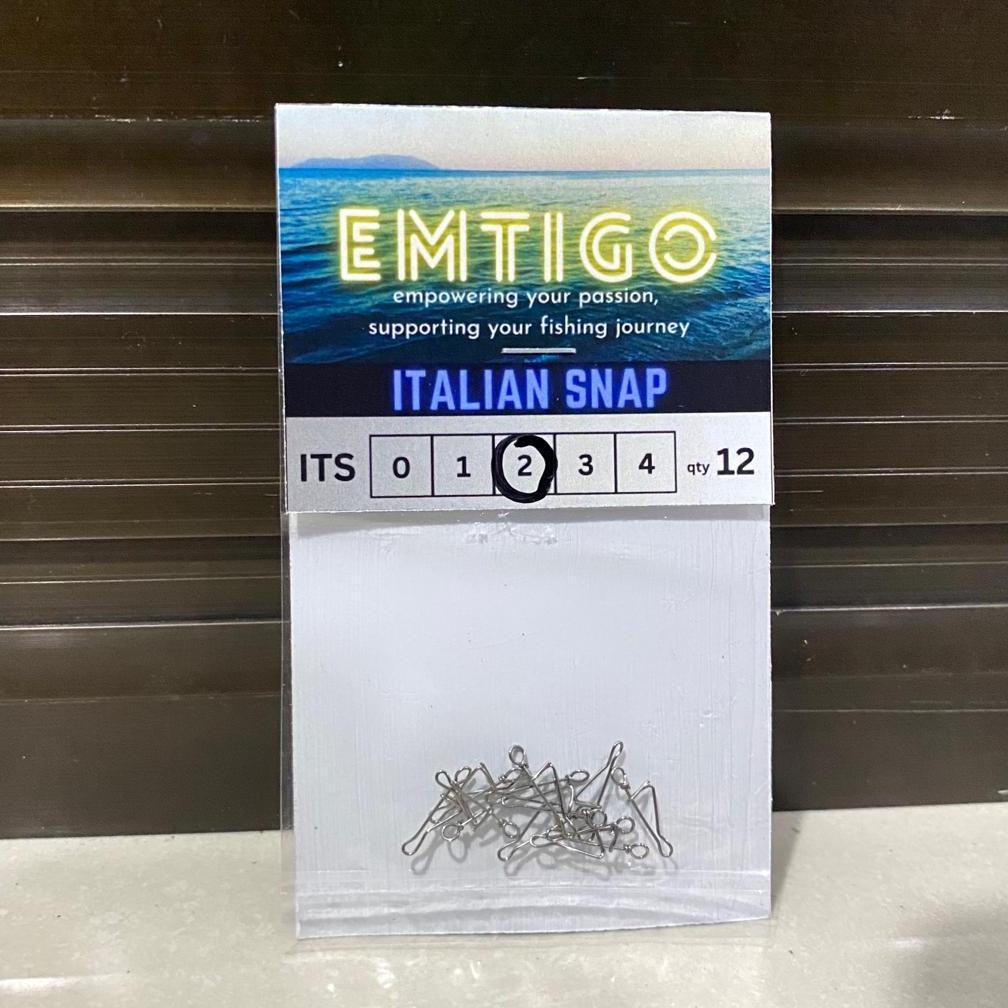 Original Peniti Pelampung Pancing Italian Snap Emtigo Size 0 - 3 Kualitas Tertinggi