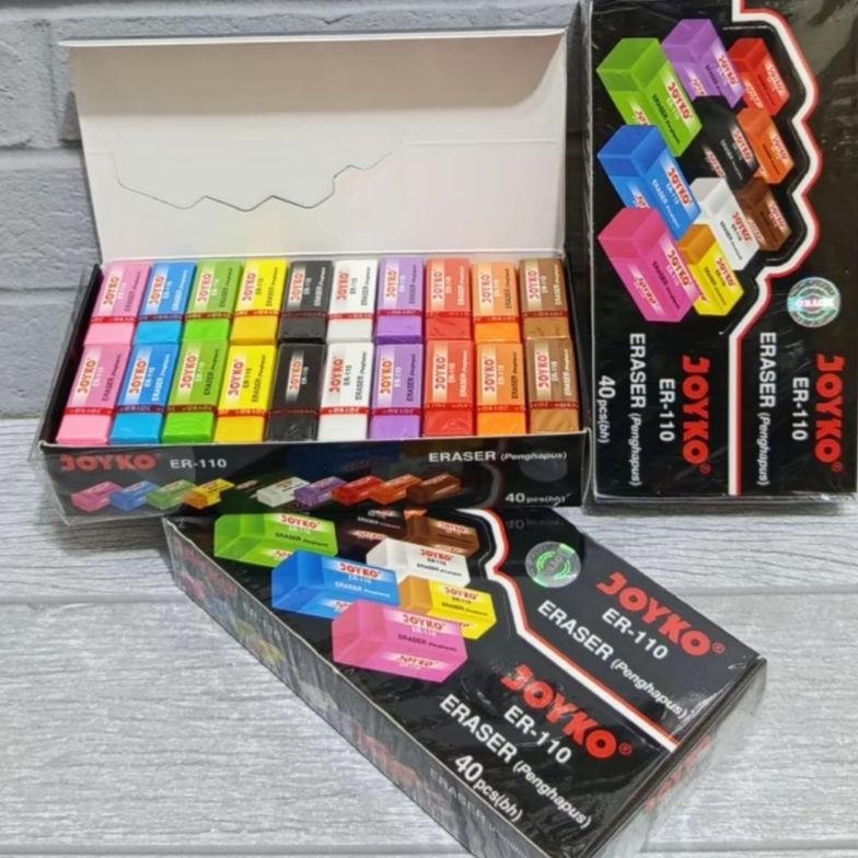 

Bahan Terbaik Promo 10Pcs Penghapus Pensil Joyko Kecil#Warna Hitam, Putih, Dan Multi Warna