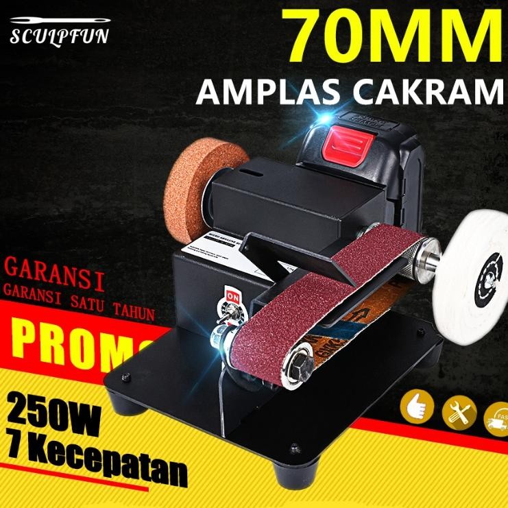 NEW Dewin Mesin Amplas Belt Sander DIY Mini Belt Sander Mesin Amplas Baterai Listrik Multifungsi