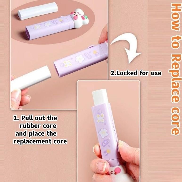 

Aman Terbaik Penghapus Pensil Mekanik Set Isi 1 Refill Mechanic Eraser Model Karakter Lucu Anak Sekolah Rumah Belajar