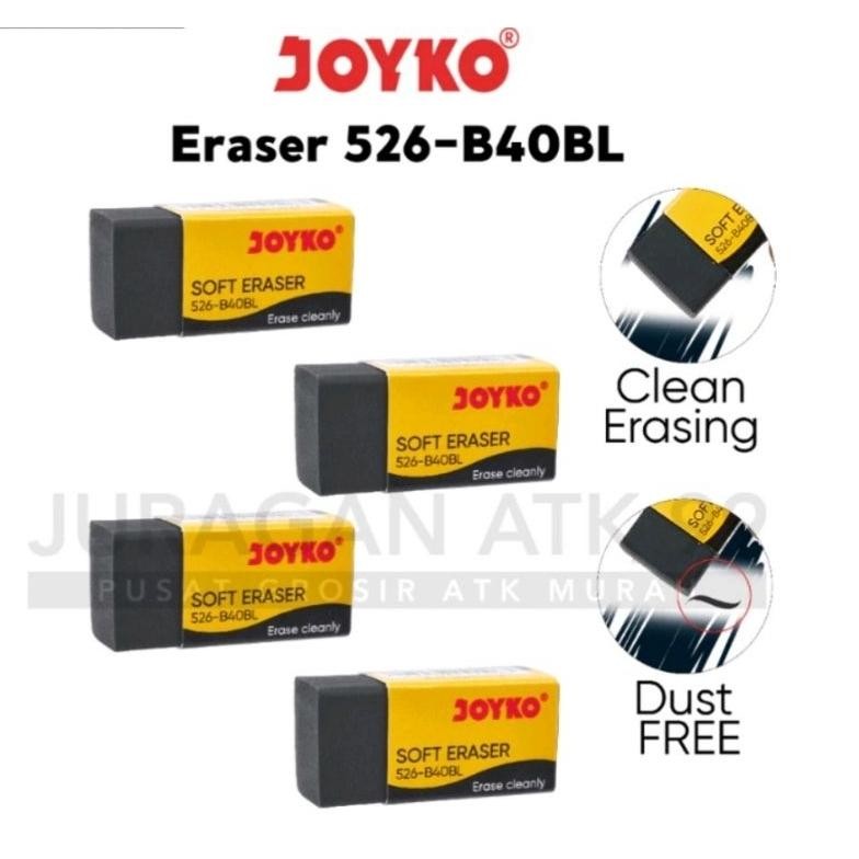 

Kenyamanan ( 10 Pcs ) Penghapus Joyko / Eraser Joyko B40L / Eraser 526 B40P Hitam+Putih