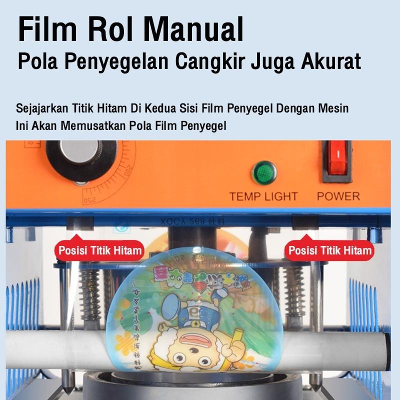 Reaim Original Mesin Press Cup 8 - 20 Oz Cup Sealler Mesin Press Gelas Plastik Sealing Machine Mesin