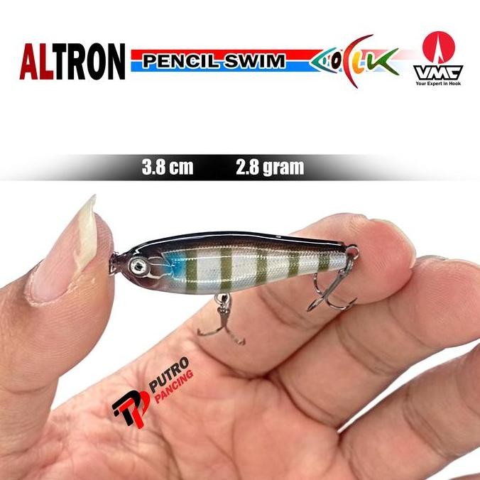 Lure Altron Pencil Swimbait Sinking Swimmer Swim Aoclu Vmc Hook