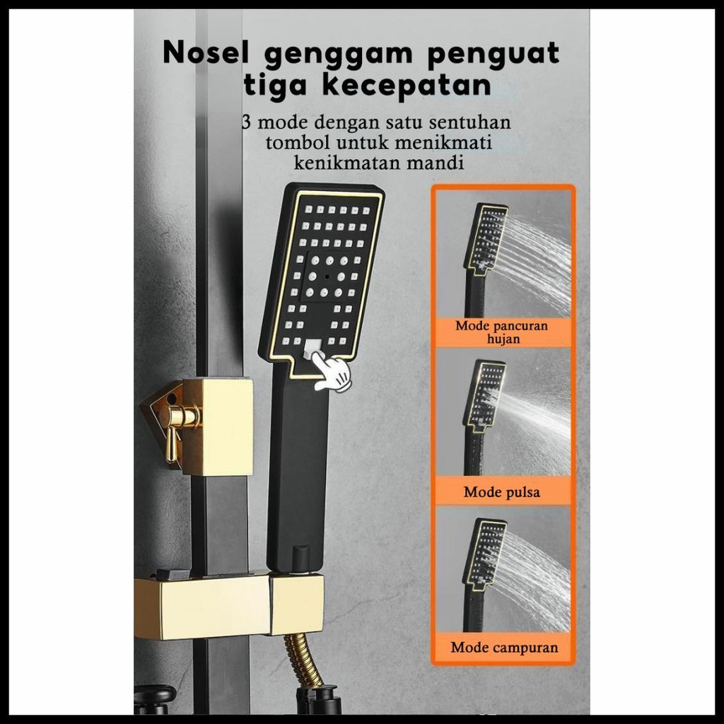 SHOWER MANDI SET /SET SHOWER KAMAR MANDI/SHOWER TEMBAGA PENDINGIN DAN PEMANAS /SET SHOWER 4 FITUR DE
