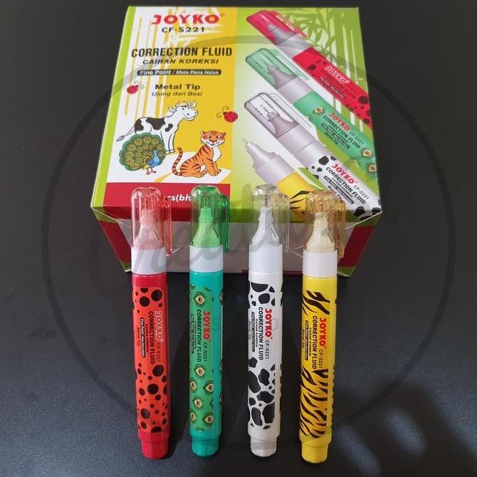 

Terlaris !!! Joyko Tip-Ex Cair Correction Fluid Hewan Cf-S221 Animal (1 Pcs)