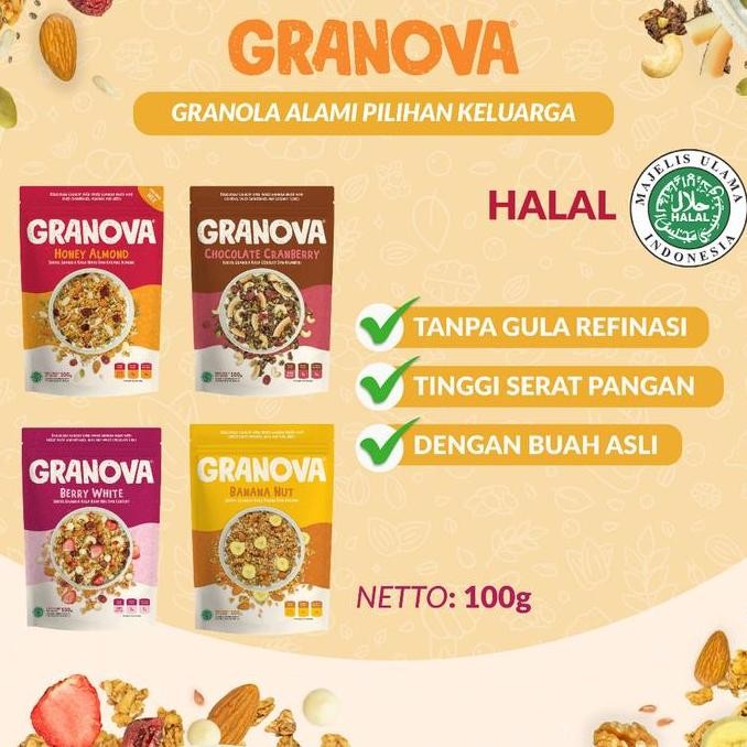

`````````] Granova Snack Bar 26gr / Sereal Granola 100gr PCS