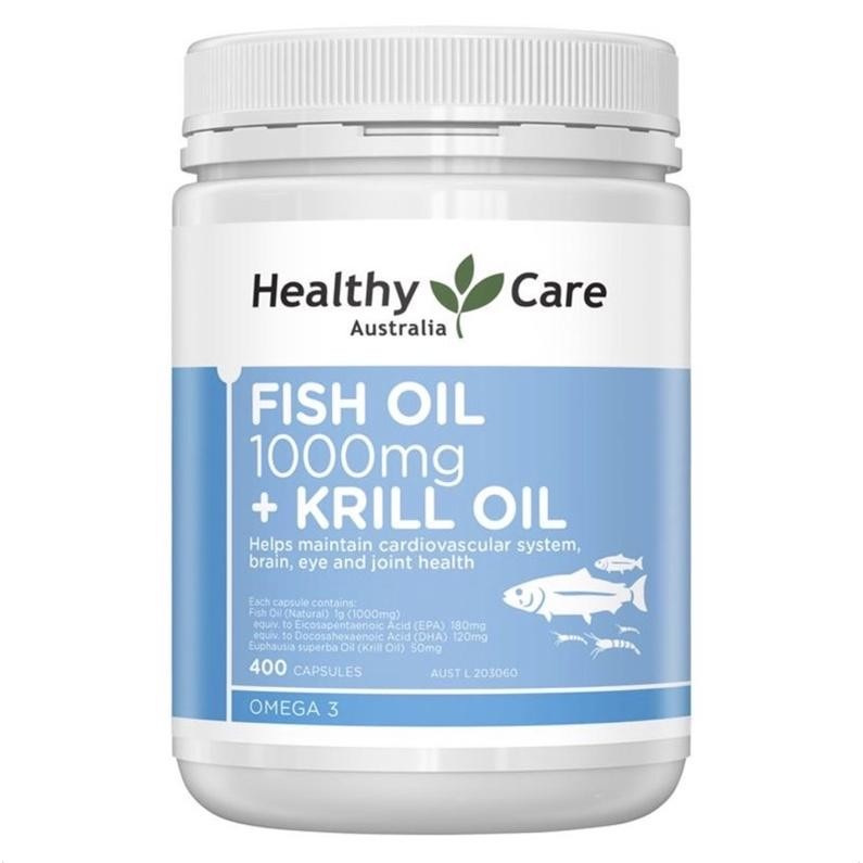 Healthy Care Fish Oil 1000Mg + Krill Oil 400 Caps