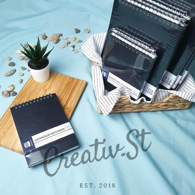 

New Collection !!! Baohong Buku Cat Air Watercolor Sketchbook Cellulose Paper 300 Gsm A6 A5 A4