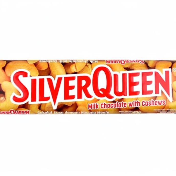 

favorit] Silverqueen Cashew / Coklat Batang dengan Kacang Mede 58 Gr