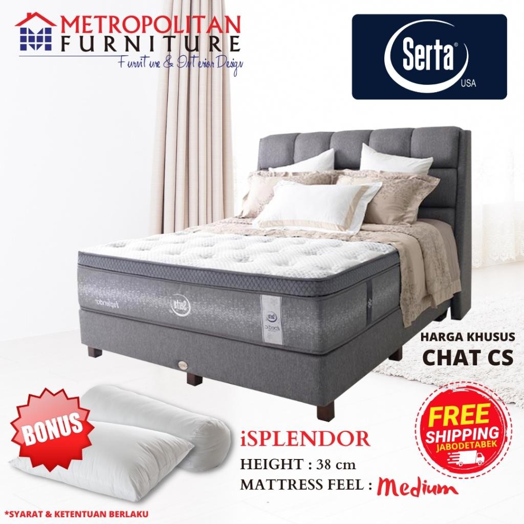 Springbed Serta Isplendor Full Set Kasur Spring Bed Matras