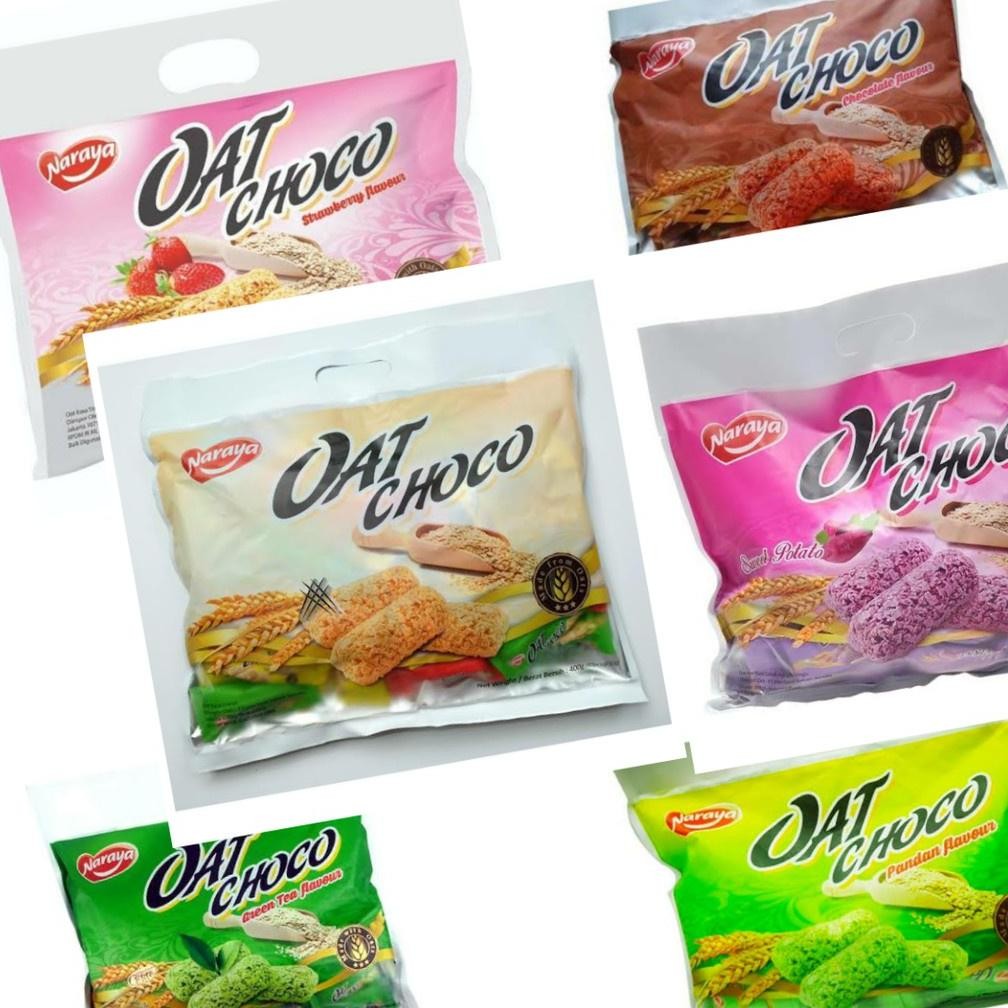 

READY STOK Snack Naraya Oat Choco 400 Gr COKLAT VANILA Sweet Potato Strawberry Makanan Ringan Siap kirim