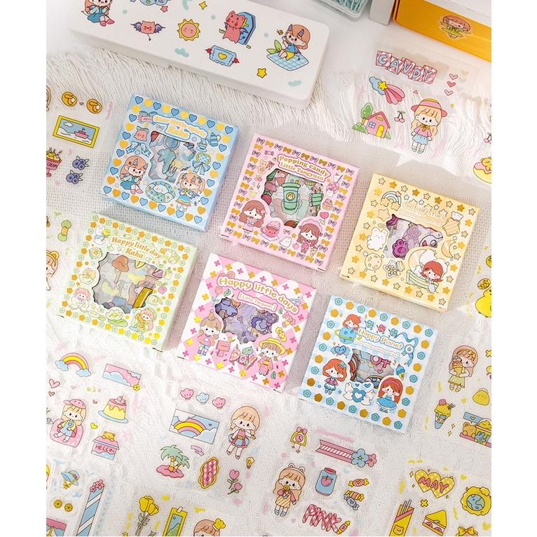 

Cod 100 Lembar Stiker Motif Kartun Aili Korea Lucu Anti Air Dekorasi Handbook Scrapbook Diy