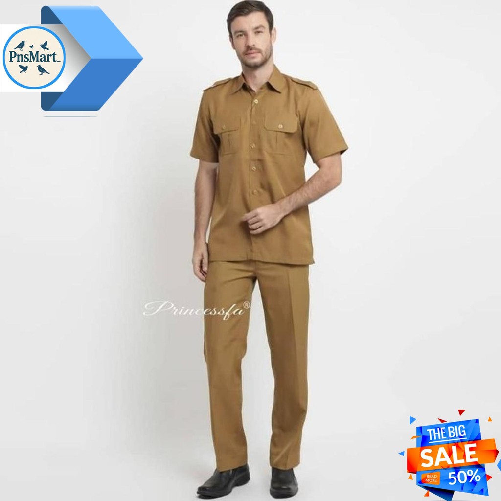 SERAGAM ASN PRIA/ SERAGAM PNS KHEKI TUA PRIA/ SERAGAM PEMKOT PRIA/ BAJU DINAS PEMKOT PRIA/ SERAGAM P
