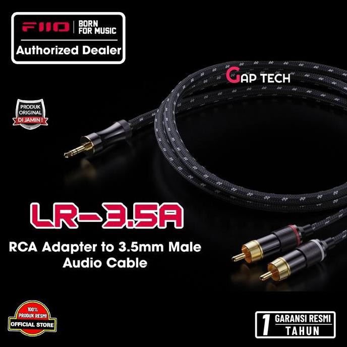 FiiO LR-3.5A / LR 3.5A / LR35A RCA Adapter to 3.5mm Male Audio Cable
