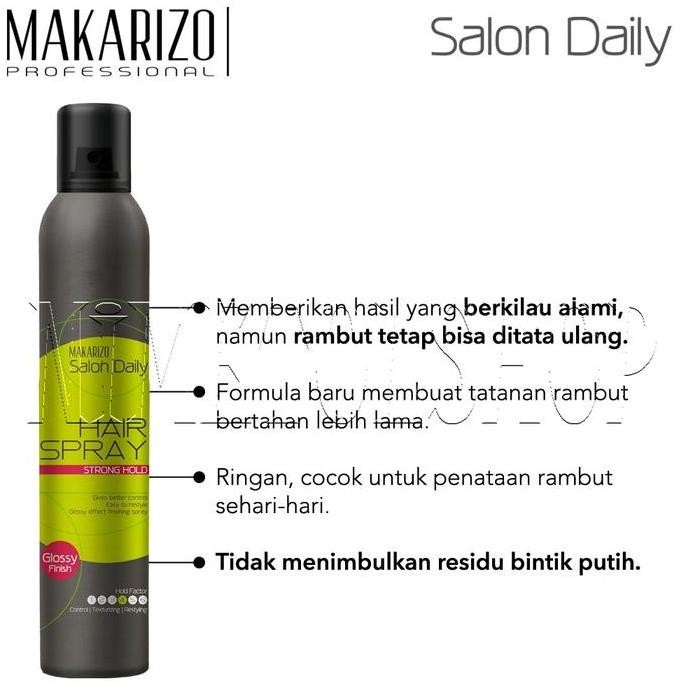 Murah Makarizo Professional Salon Daily Hair Spray 376Ml Hairspray Rambut Sanggul Wig Extra Strong H