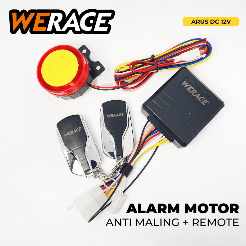 NEW Alarm Motor Anti Maling 12V + Remote / Remot
