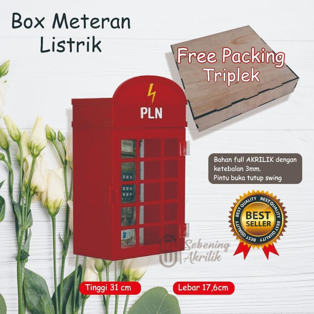 NEW Box Meteran Listrik PLN Token Prabayar kecil Bahan Akrilik | Box meteran Akrilik