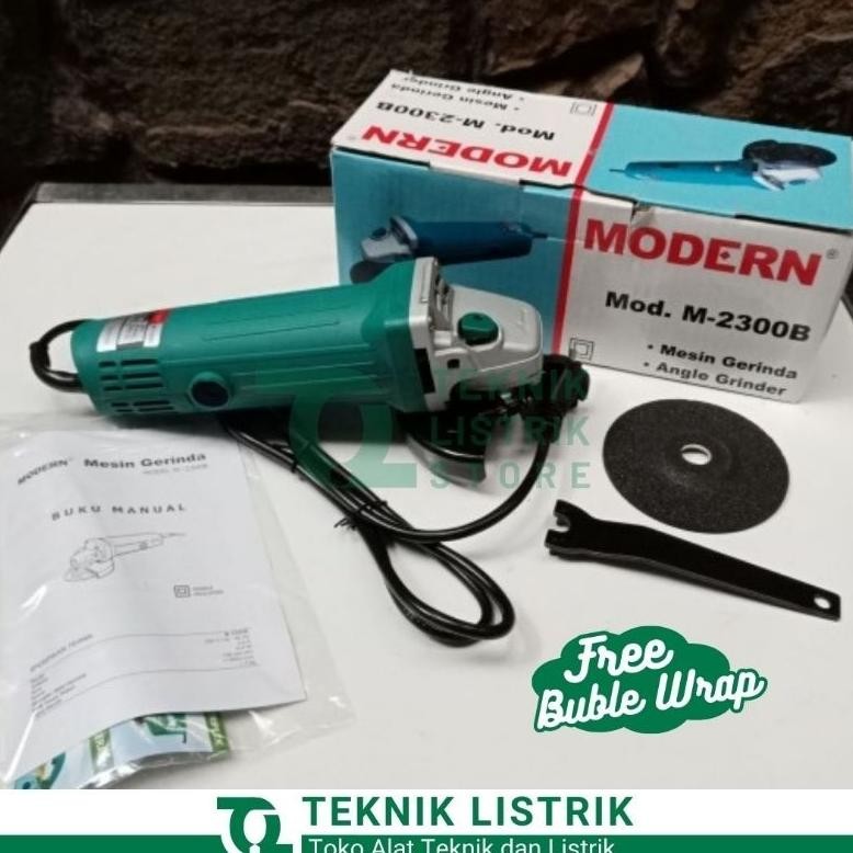 NEW MODERN Mesin Gerinda Tangan Modern M-2300B Angle Grinder ORI Kuat & Awet