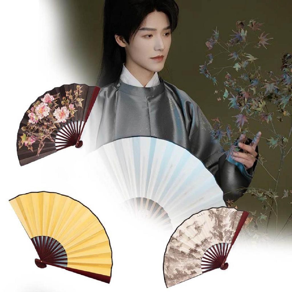 Kipas Lipat China Tradisional Kipas Motif Lukisan Oriental Cina,Kipas Lipat Klasik Cina Kuno