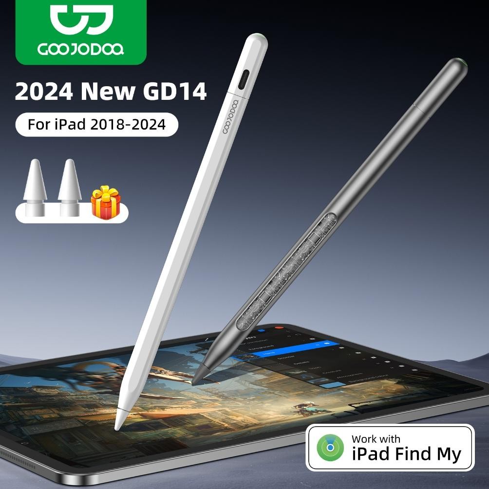 Goojodoq Gd14 2024 New Stylus Pen With Ipad Find My App And Custom Shortcut Keys For Mini 6 Air4 6 P