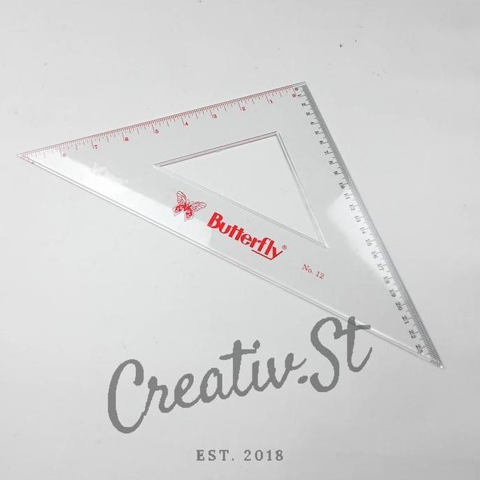 

Promo !!! Butterfly Penggaris Segitiga 34 Cm Bt-12