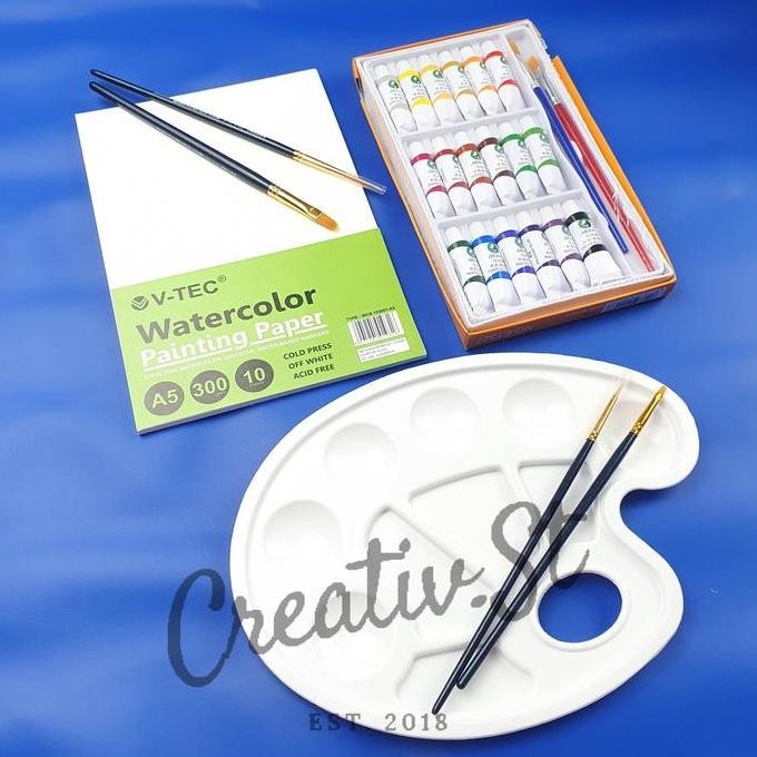 

Terlaris !!! Paket Cat Air Set 12 Warna 18 Warna 24 Warna Set Watercolor Paint