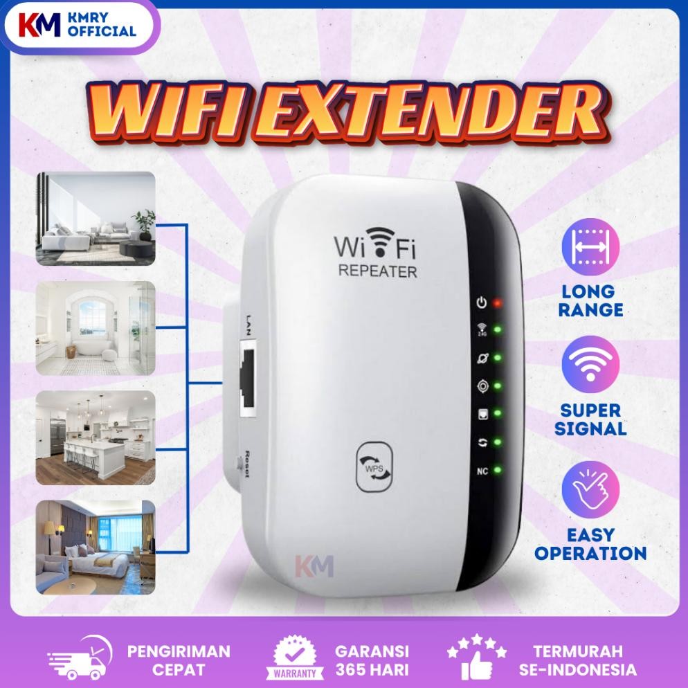 RUMPIN KMRY Wifi Repeater 300Mbps / Penguat / Wifi Extender / Mini Repeater / Sinyal Wifi
