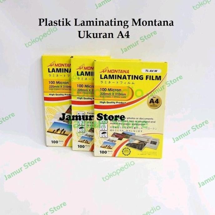 PLASTIK LAMINATING A4 MONTANA 100 MIC LAMINATING FILM MONTANA A4