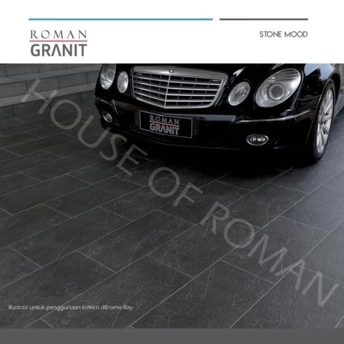 Granit Carport 30x60 Hitam Kasar/Keramik Garasi Roman/Roman Granit dBromo Bay GT635515R/Keramik Tera