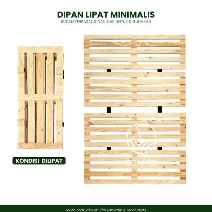 Wood House - Alas Kasur Tidur Minimalis Kayu/ Alas Tidur Palet Kayu Jati Belanda/ Dipan Lipat Furnit