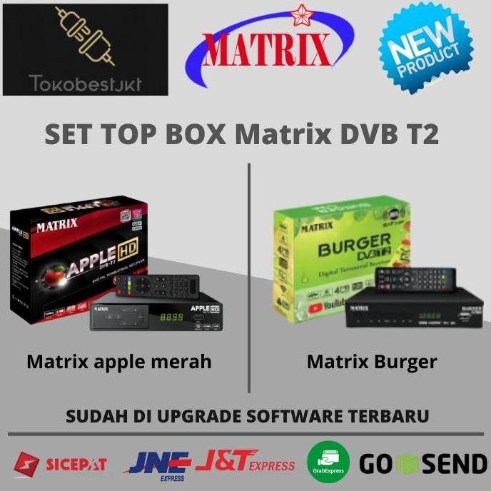 SET TOP BOX DVB T2 MATRIX APPLE HD NEW